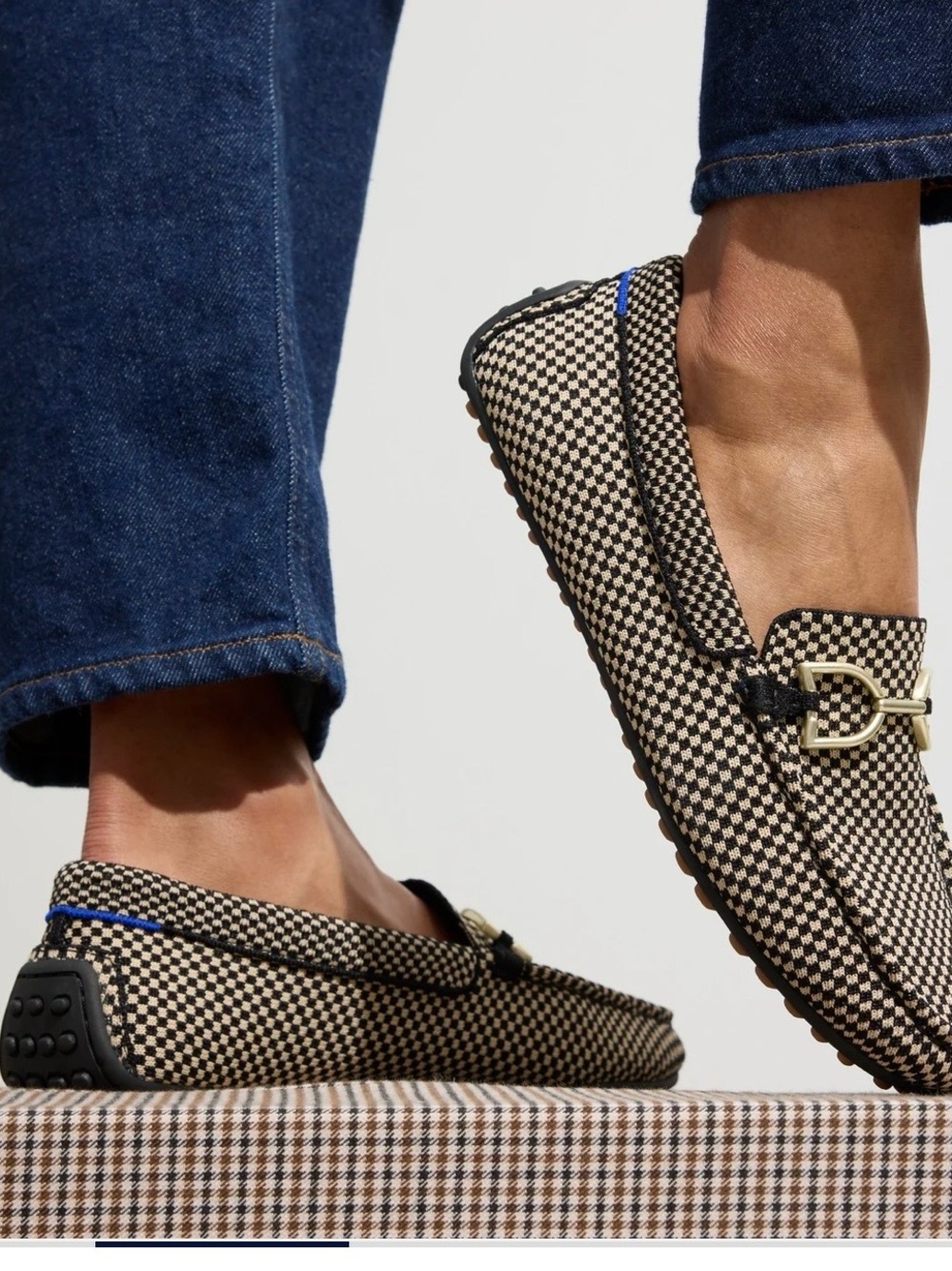 Rothy's Women's The Double Bit Driver in Classic Micro Check US 7 BRAND NEW